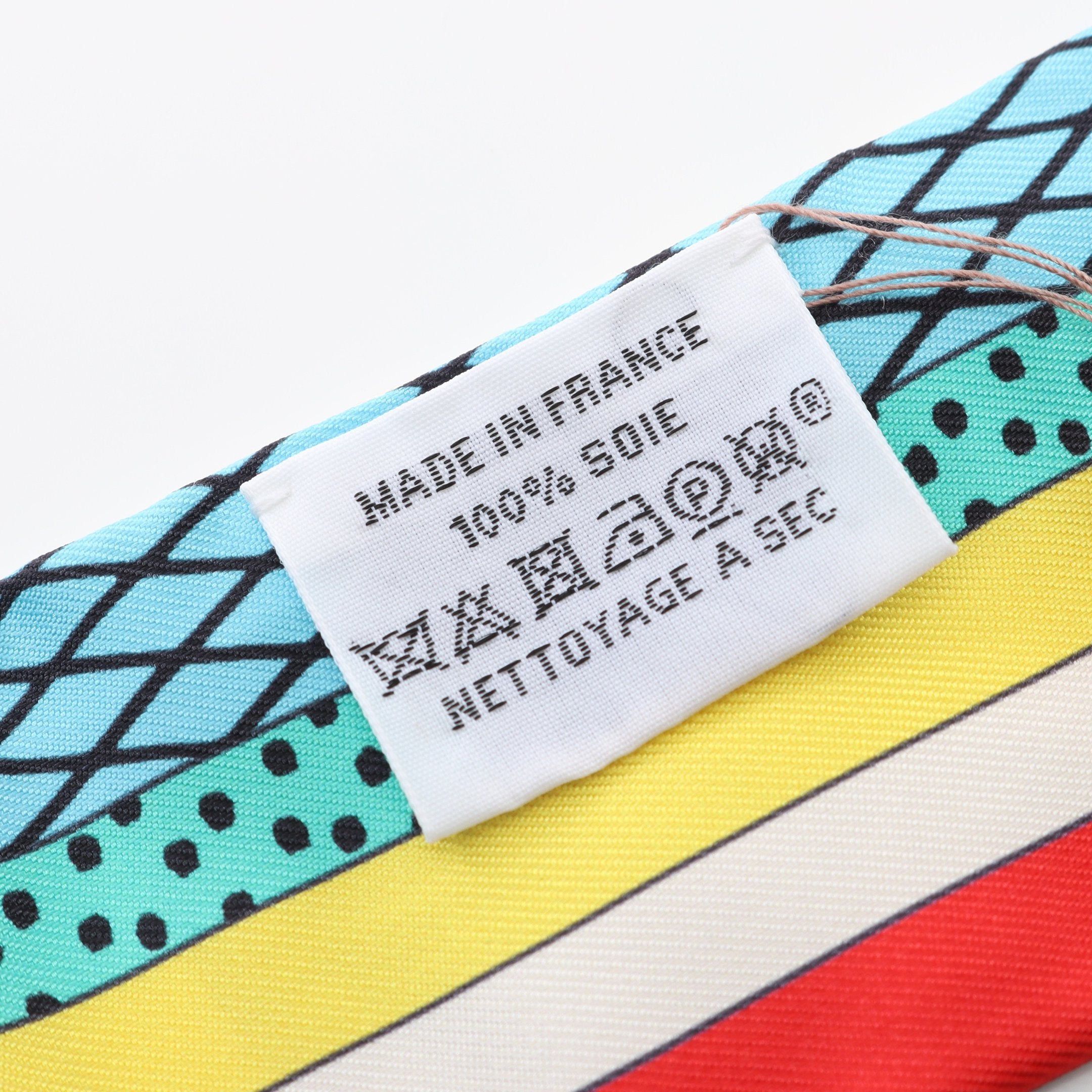 Hermes Hermes Twilly Grand Theatre Nouveau Ribbon Scarf Silk Ivory Multicolor Size ONE SIZE - 3 Thumbnail