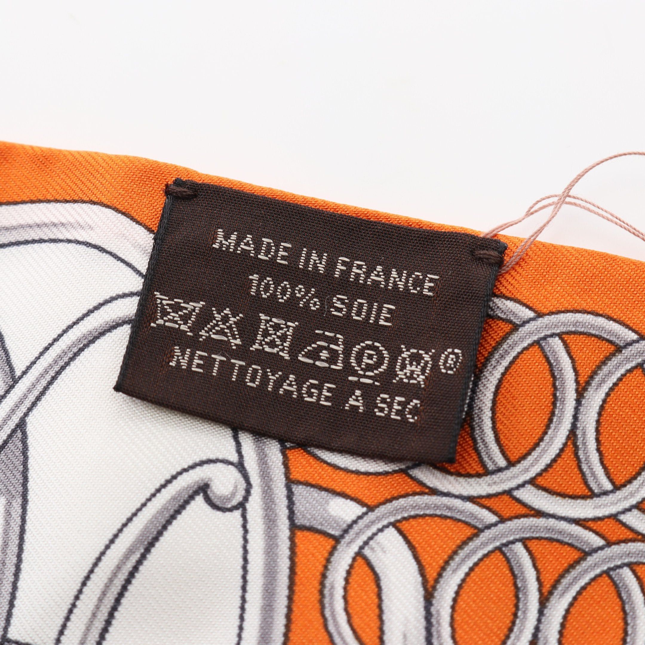 Hermes Hermes Twilly Lift Profile Ribbon Scarf Silk Orange Multicolor Size ONE SIZE - 3 Thumbnail