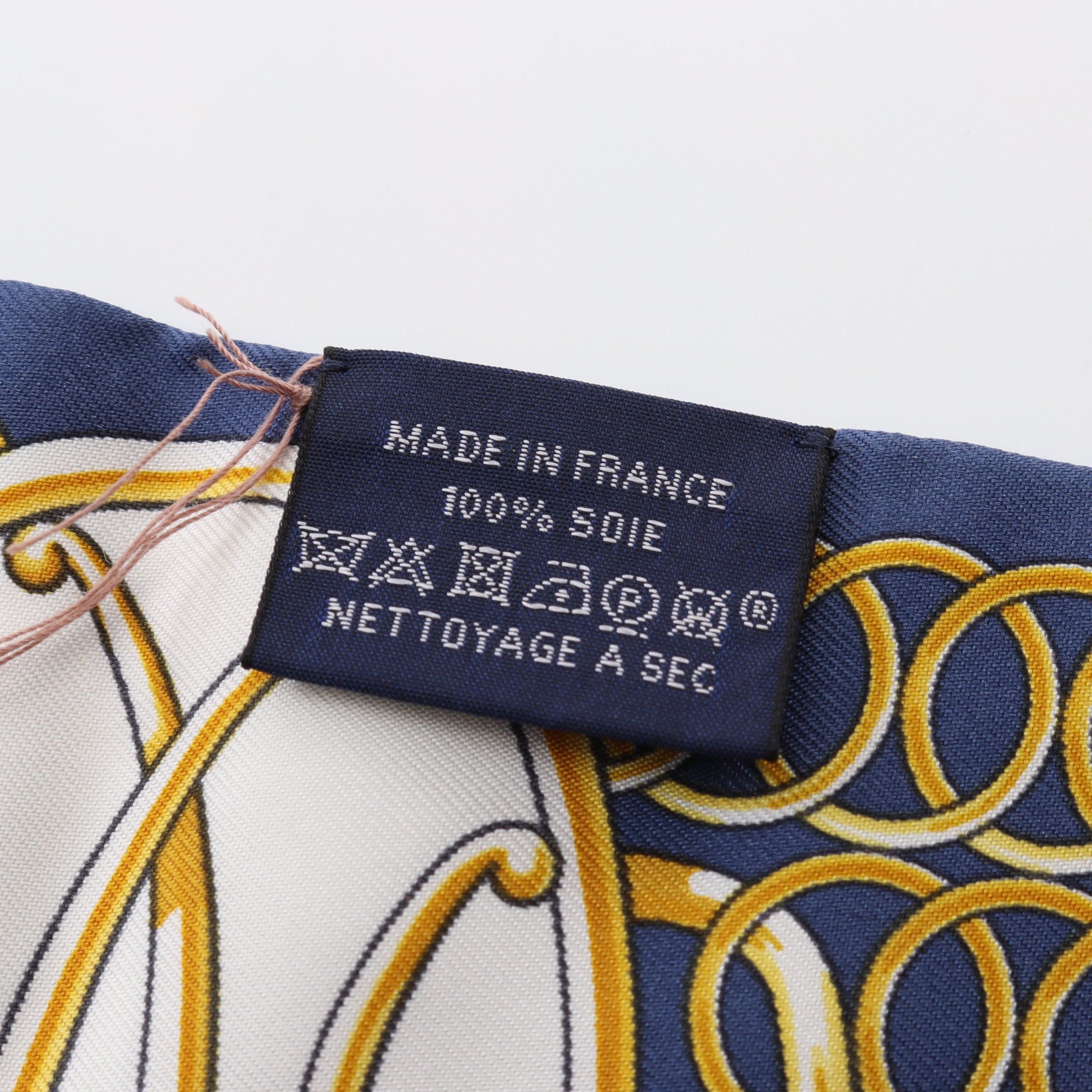 Hermes Hermes Twilly Lift Profile Ribbon Scarf Silk Dark Blue Multicolor Size ONE SIZE - 3 Thumbnail