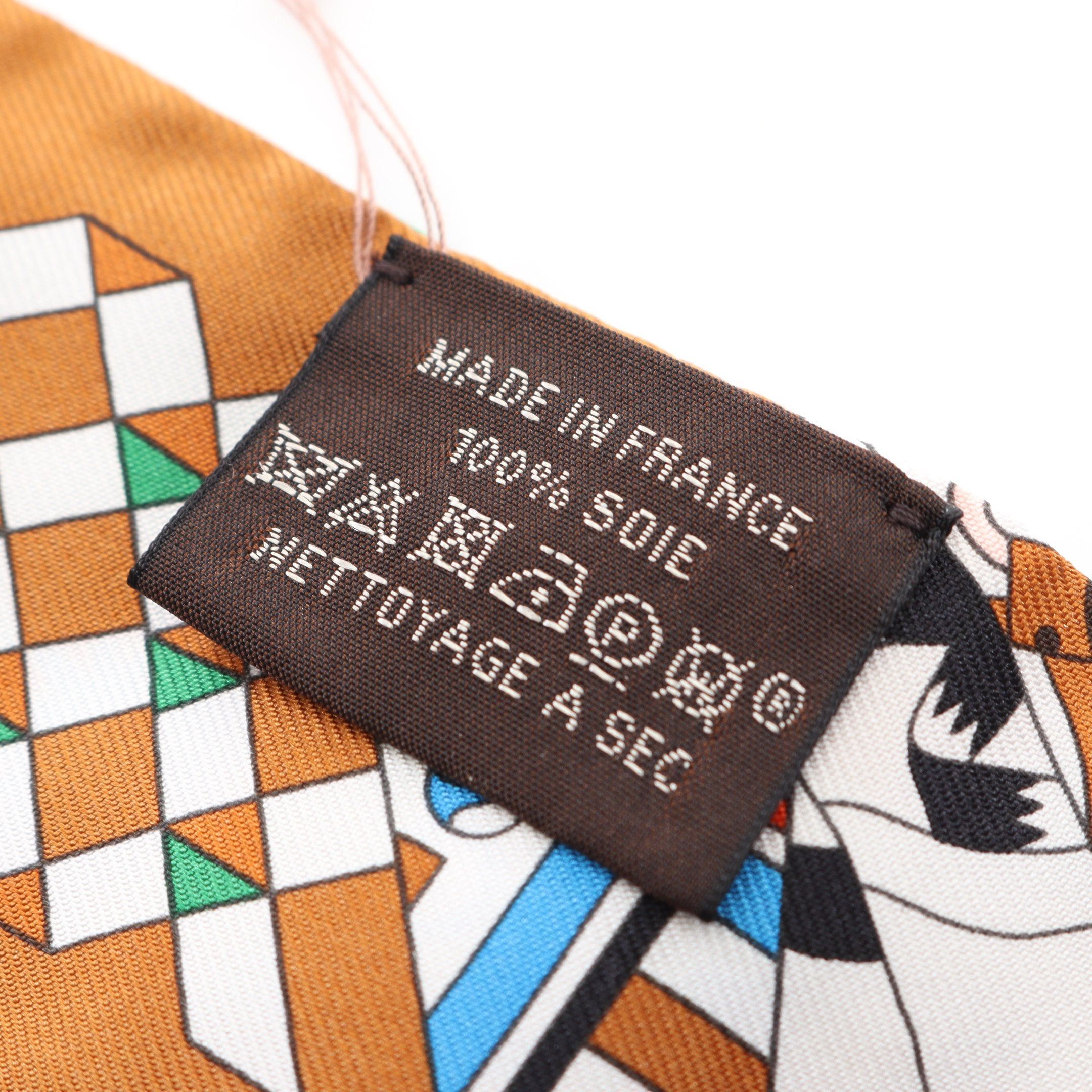 Hermes Hermes Twilly De Aux Duels Vieux Ribbon Scarf Silk Brown Multicolor Size ONE SIZE - 3 Thumbnail