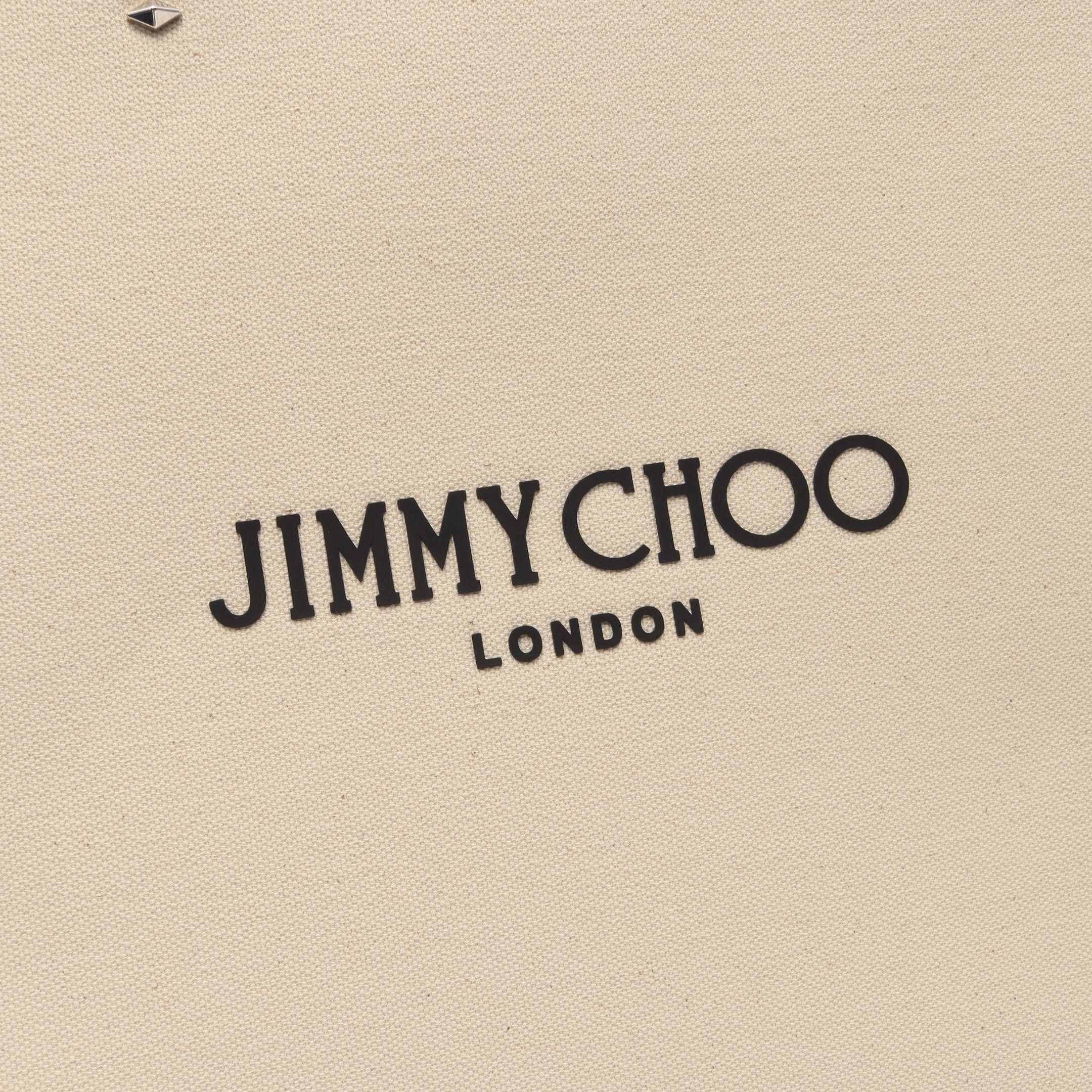 Jimmy Choo Jimmy Choo N/S Tote M Shoulder Bag Canvas Leather Off White Black Size ONE SIZE - 7 Thumbnail
