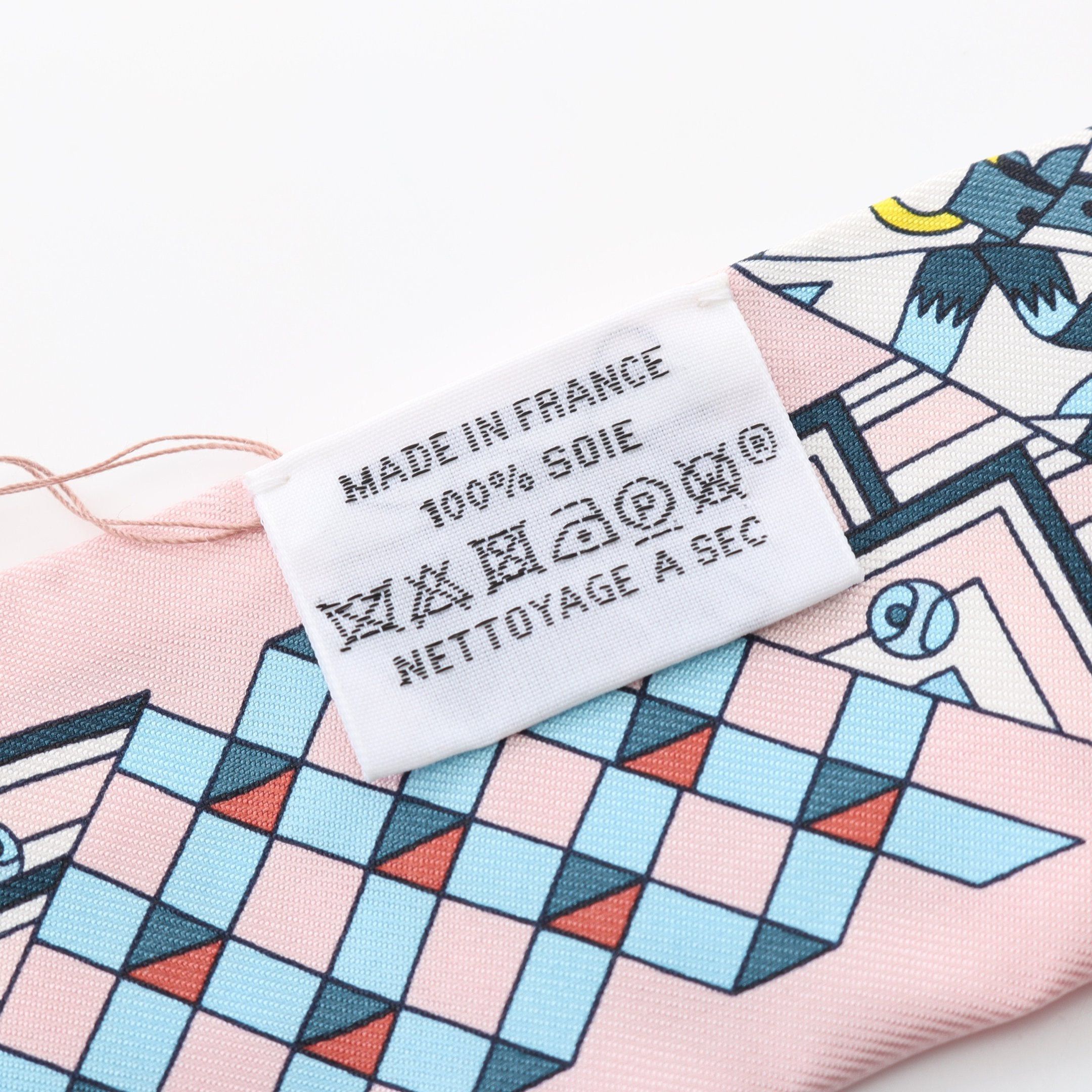 Hermes Hermes Twilly De Aux Duels Vieux Ribbon Scarf Silk Blue Green Multicolor Size ONE SIZE - 3 Thumbnail