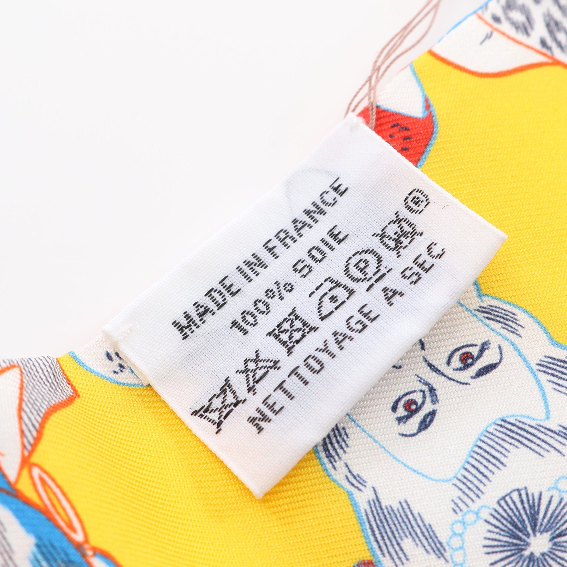 Hermes Hermes Twilly Dress Code Ribbon Scarf Silk Yellow Multicolor Size ONE SIZE - 3 Thumbnail