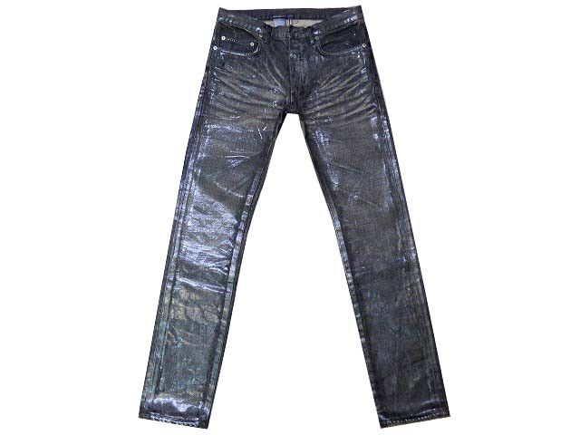 Dior Homme FW04 Black Waxed 19cm Denim Jeans
