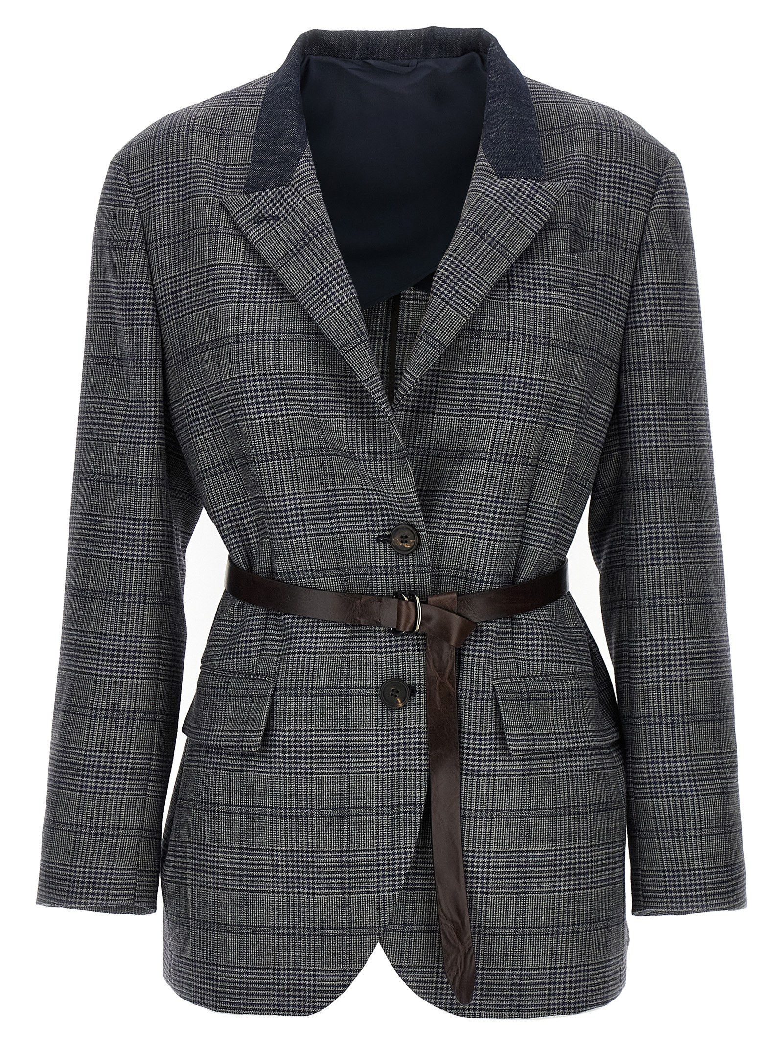 Brunello Cucinelli Monile Houndstooth Blazer Size M / US 6-8 / IT 42-44 - 2 Thumbnail