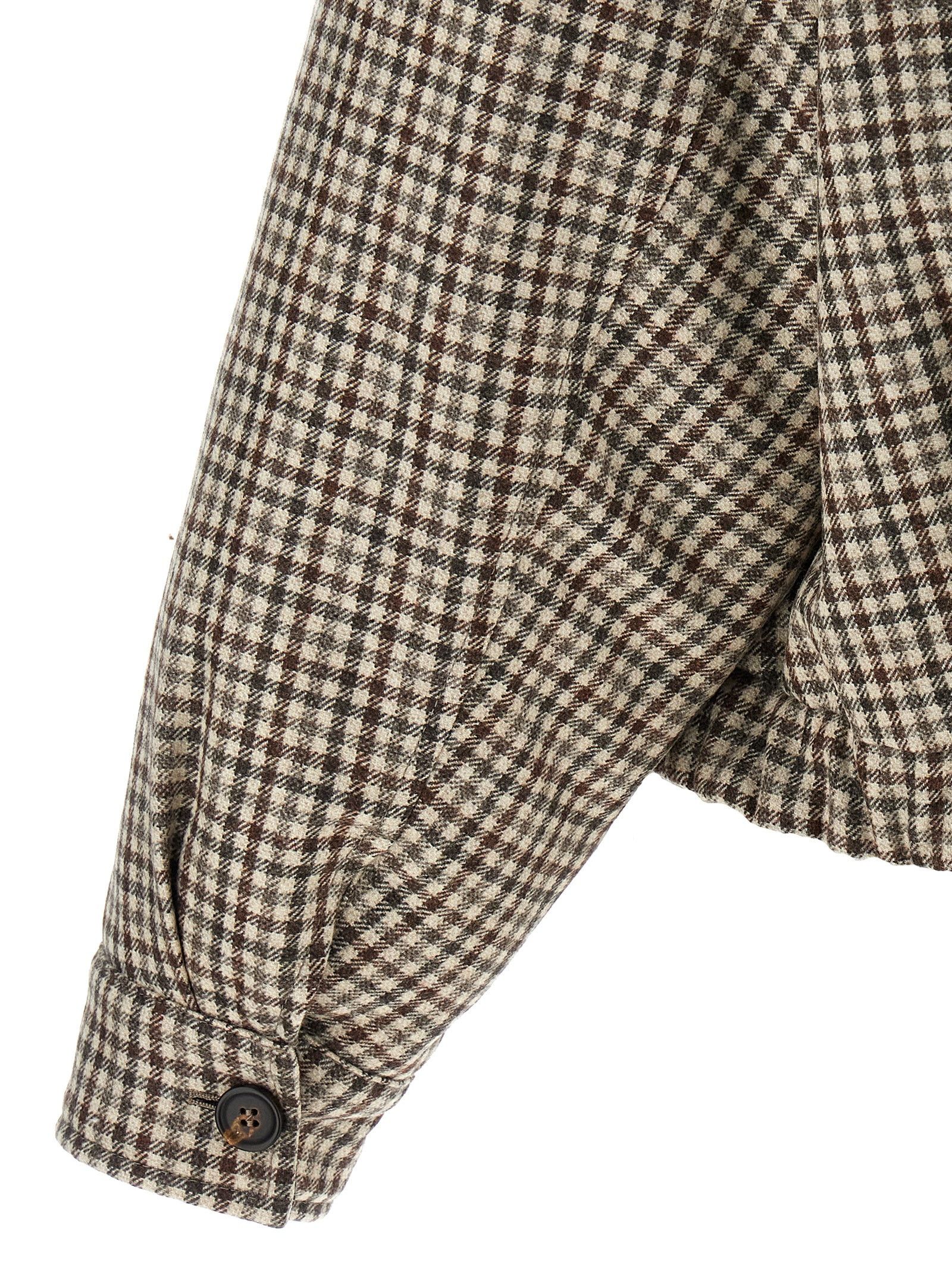 Brunello Cucinelli 'Shiny Zipper Pull' Check Jacket Size S / US 4 / IT 40 - 4 Thumbnail