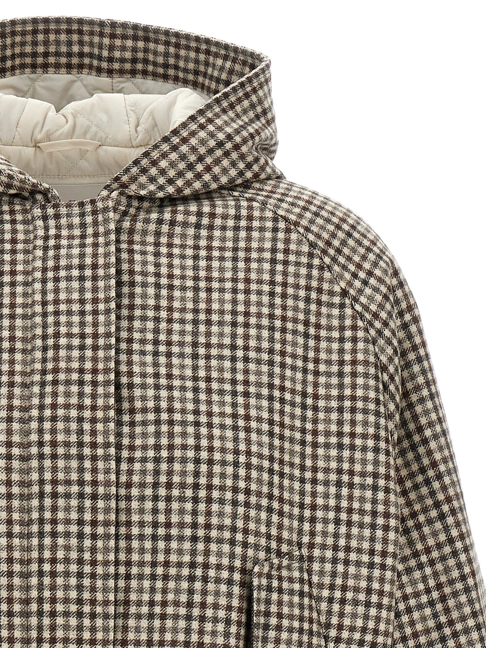 Brunello Cucinelli 'Shiny Zipper Pull' Check Jacket Size S / US 4 / IT 40 - 3 Thumbnail