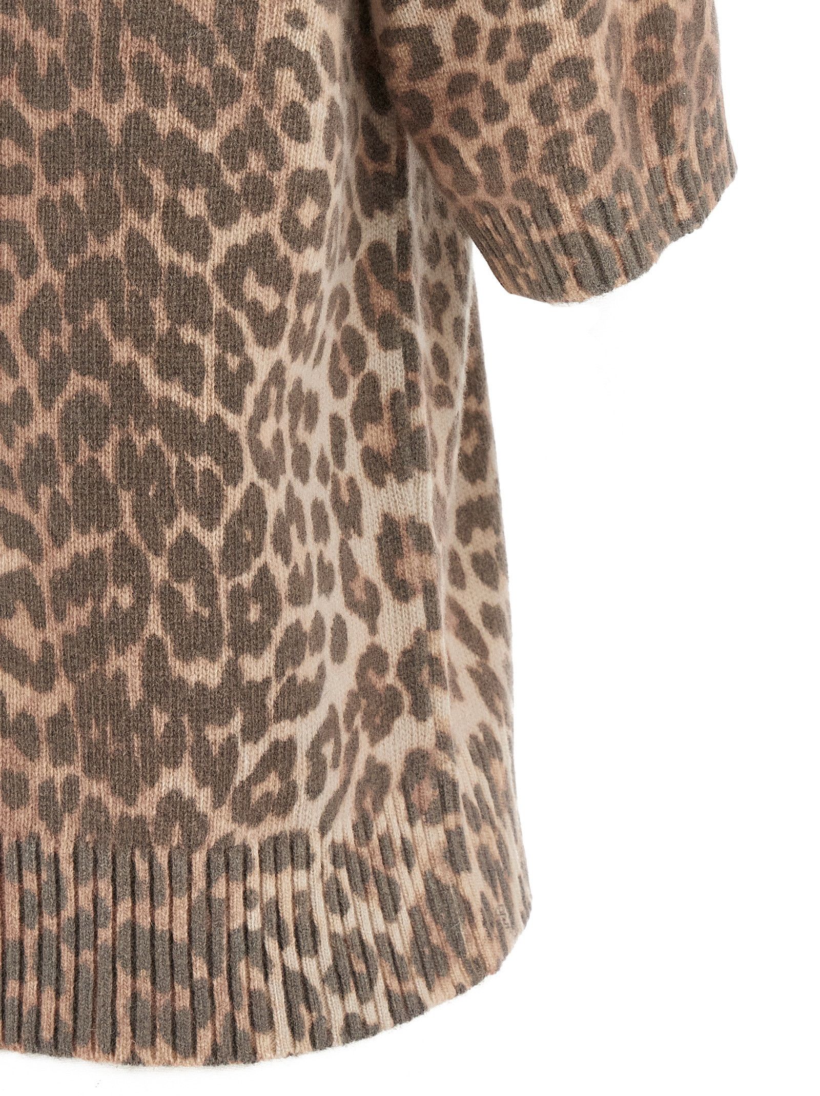 Ganni 'Leopard Wool Mix' T-Shirt Size XS / US 0-2 / IT 36-38 - 4 Thumbnail