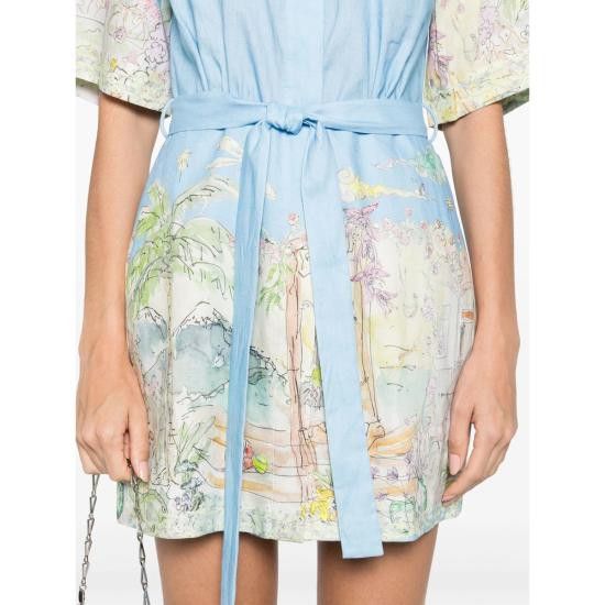 ALEMAIS ALEMAIS Women Dresses 5164D SKY BLUE Size XS / US 0-2 / IT 36-38 - 5 Thumbnail