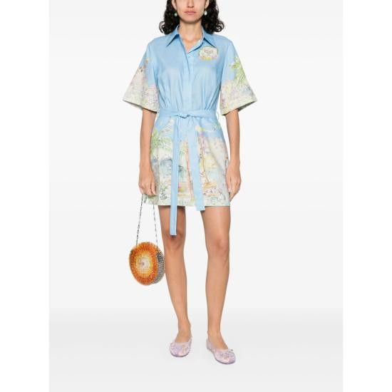 ALEMAIS ALEMAIS Women Dresses 5164D SKY BLUE Size XS / US 0-2 / IT 36-38 - 2 Thumbnail
