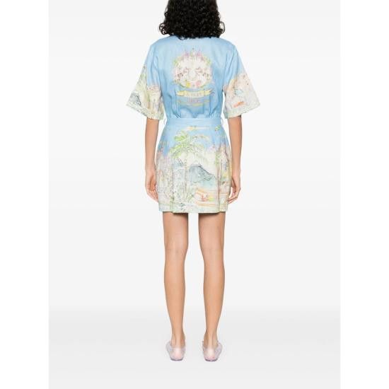 ALEMAIS ALEMAIS Women Dresses 5164D SKY BLUE Size M / US 6-8 / IT 42-44 - 3 Thumbnail