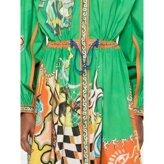 ALEMAIS ALEMAIS Women Dresses 5150D MULTI GREEN Size XS / US 0-2 / IT 36-38 - 4 Thumbnail