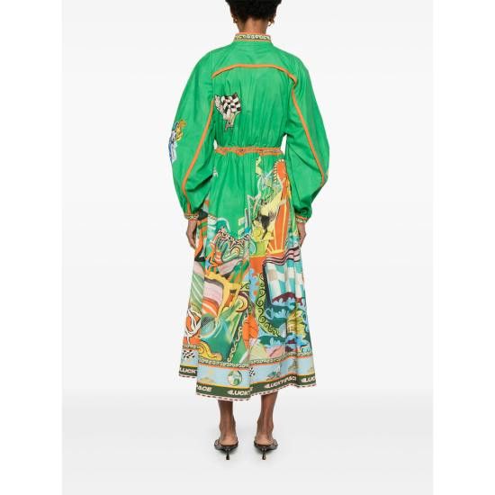 ALEMAIS ALEMAIS Women Dresses 5150D MULTI GREEN Size XS / US 0-2 / IT 36-38 - 3 Thumbnail