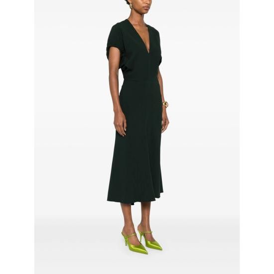 Victoria Beckham VICTORIA BECKHAM Women Dresses 1325WDR006381A DPINE GREEN Size S / US 4 / IT 40 - 4 Thumbnail