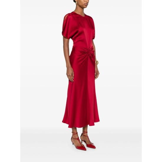 Victoria Beckham VICTORIA BECKHAM Women Dresses 1325WDR005227D ROSE RED Size S / US 4 / IT 40 - 3 Thumbnail