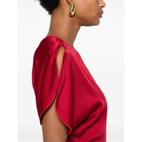 Victoria Beckham VICTORIA BECKHAM Women Dresses 1325WDR005227D ROSE RED Size S / US 4 / IT 40 - 4 Thumbnail