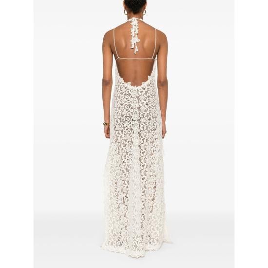Ermanno Scervino ERMANNO SCERVINO Women Dresses D464Q603HGJ 10602 WHITE Size M / US 6-8 / IT 42-44 - 5 Thumbnail