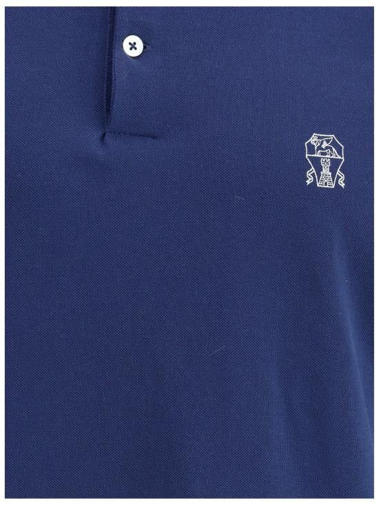 Brunello Cucinelli BRUNELLO CUCINELLI Men Polo Shirts ME8548770 CFL46 BLUE Size US S / EU 44-46 / 1 - 3 Thumbnail