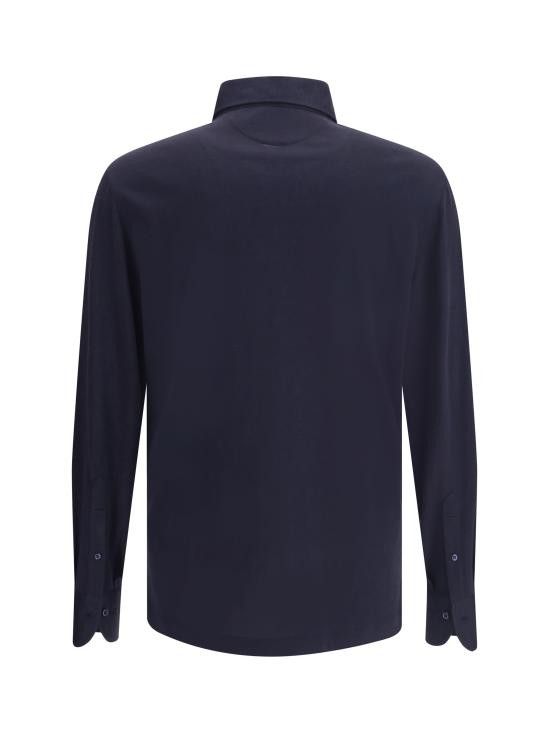 Brunello Cucinelli BRUNELLO CUCINELLI Men Polo Shirts MH8363914 C4425 BLUE Size US XXL / EU 58 / 5 - 2 Thumbnail
