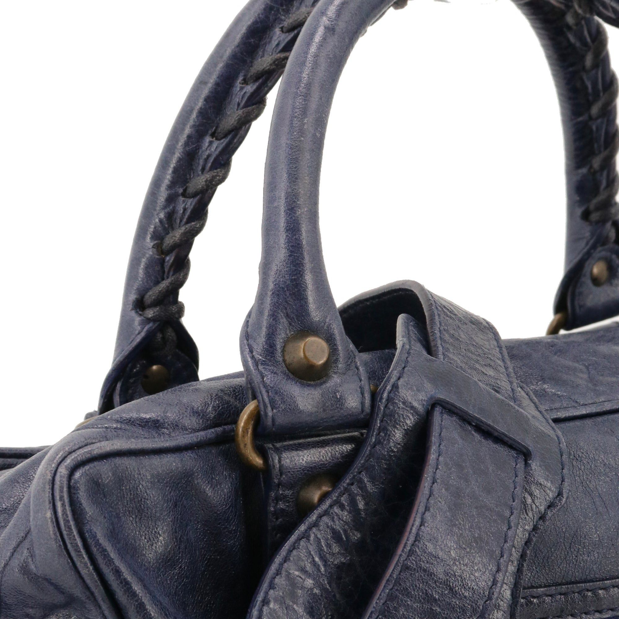 Balenciaga BALENCIAGA - Balenciaga City handbag in navy blue leather Size ONE SIZE - 8 Thumbnail