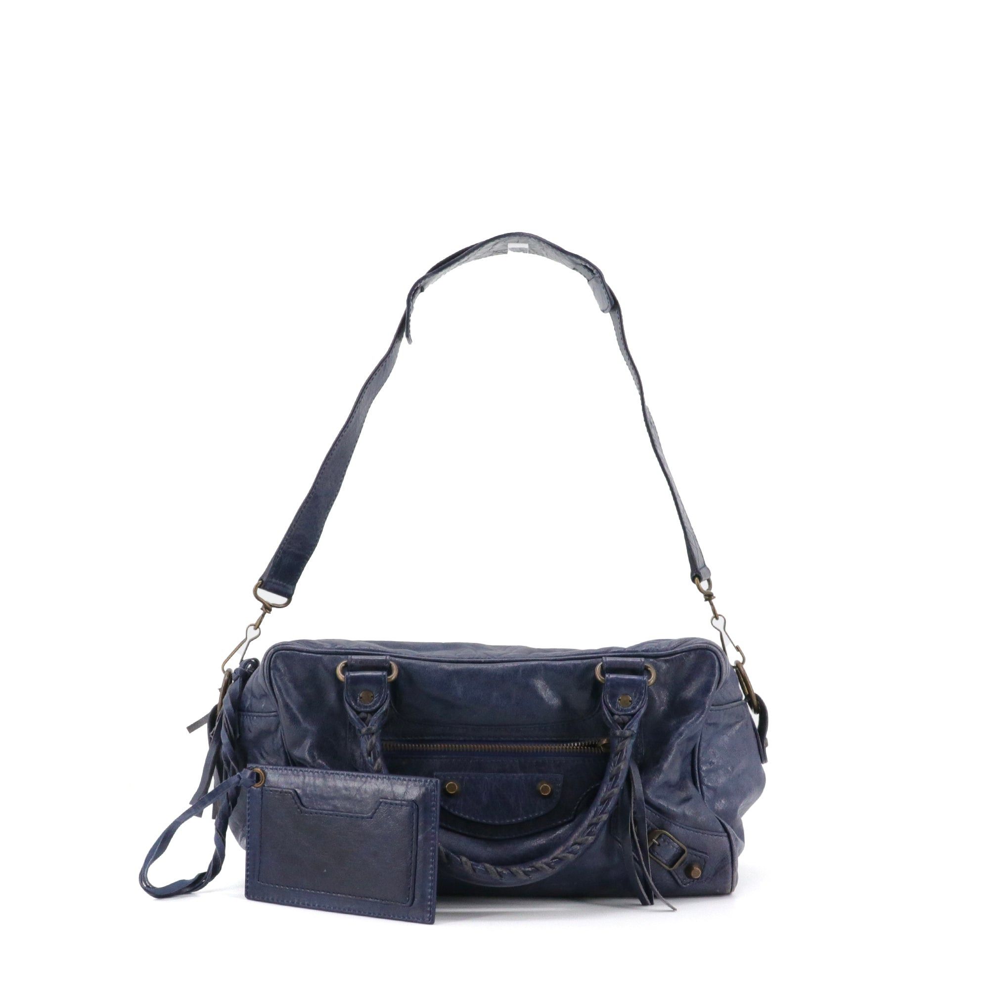 Balenciaga BALENCIAGA - Balenciaga City handbag in navy blue leather Size ONE SIZE - 5 Thumbnail