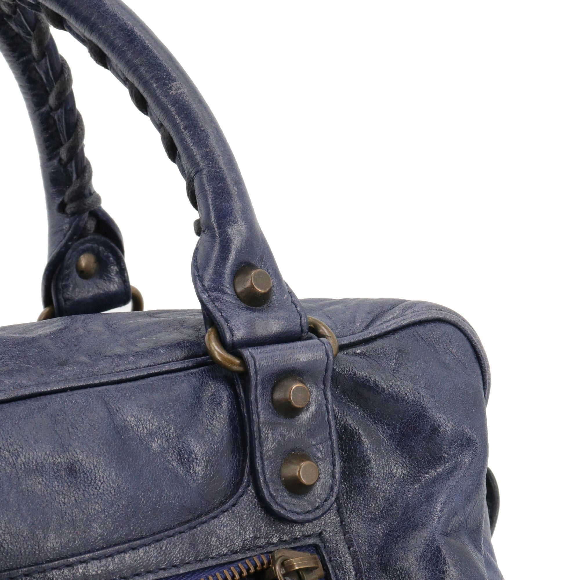 Balenciaga BALENCIAGA - Balenciaga City handbag in navy blue leather Size ONE SIZE - 7 Thumbnail