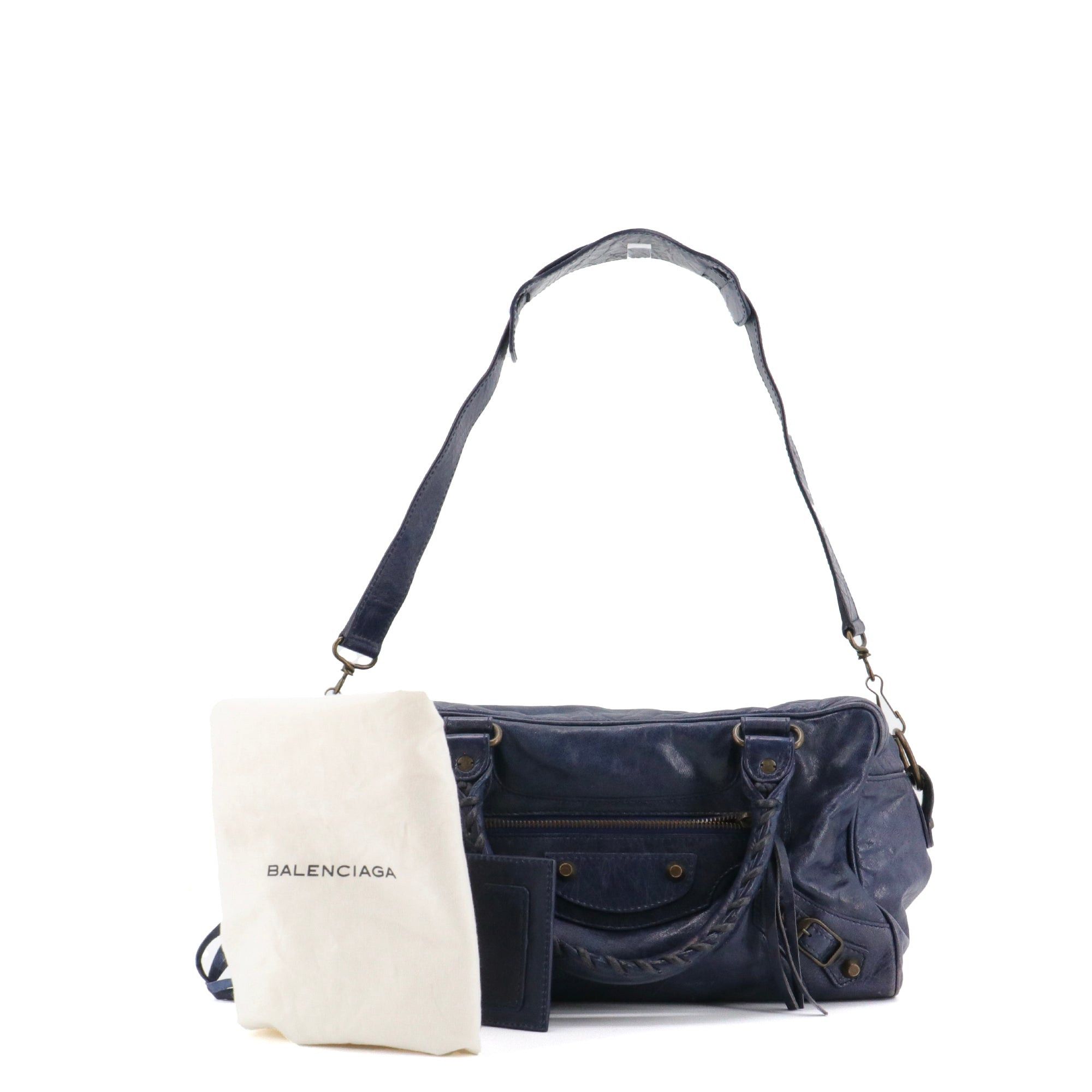Balenciaga BALENCIAGA - Balenciaga City handbag in navy blue leather Size ONE SIZE - 12 Thumbnail