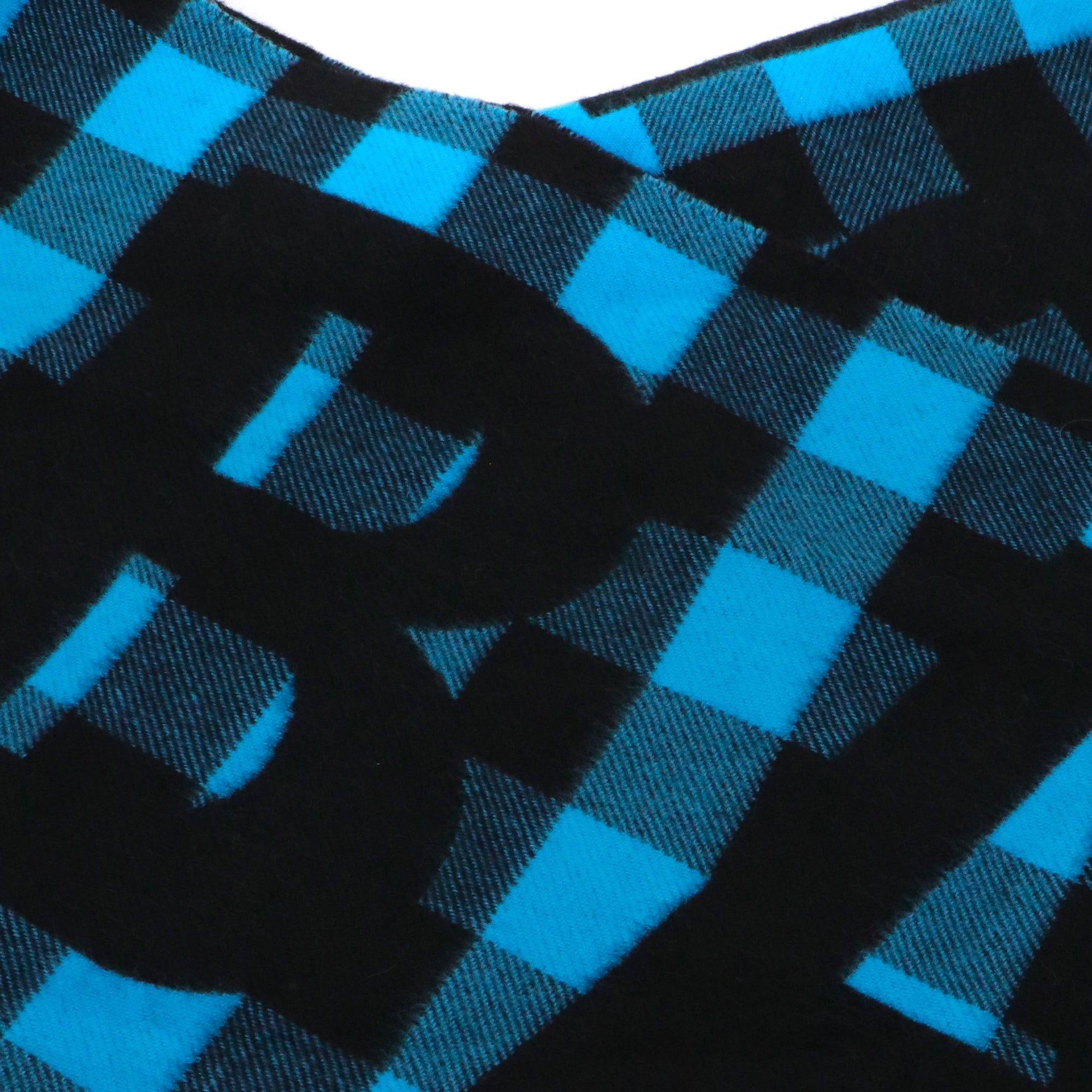 Balenciaga BALENCIAGA - Balenciaga black and blue wool scarf Size ONE SIZE - 3 Thumbnail