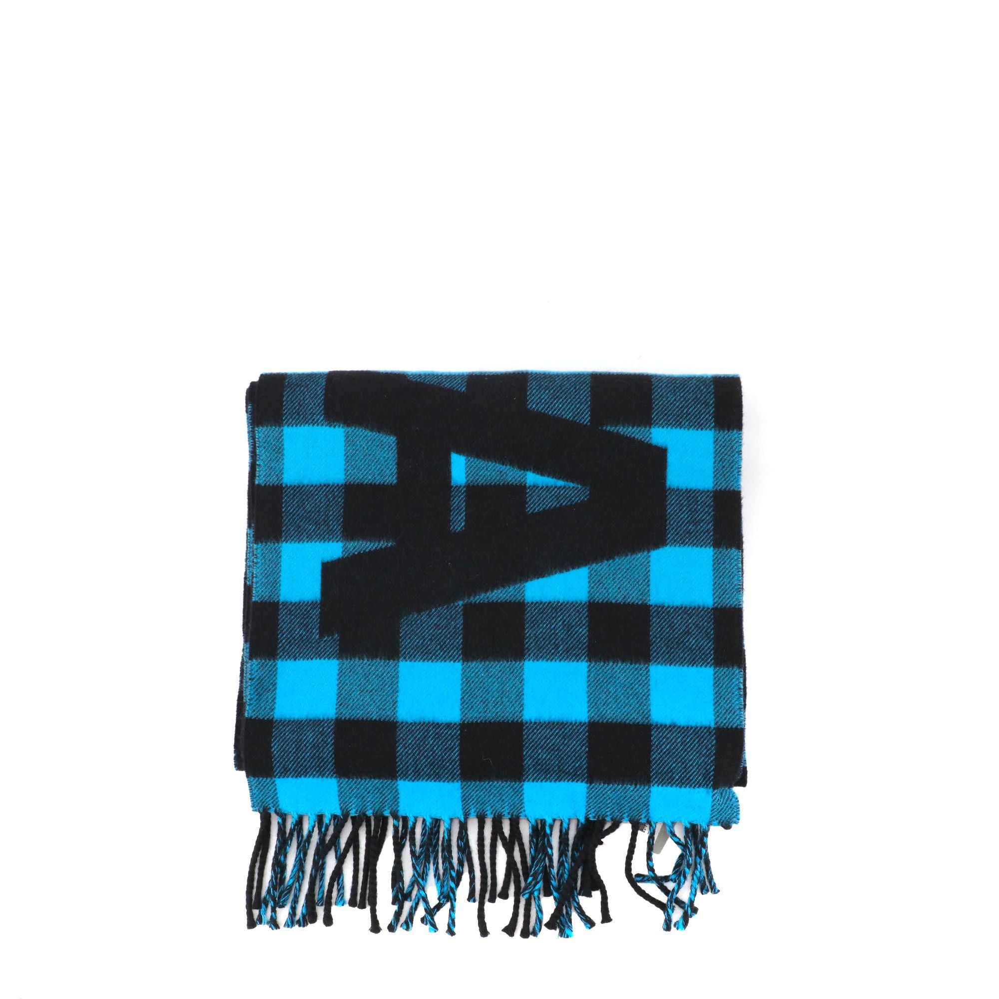 Balenciaga BALENCIAGA - Balenciaga black and blue wool scarf Size ONE SIZE - 2 Thumbnail