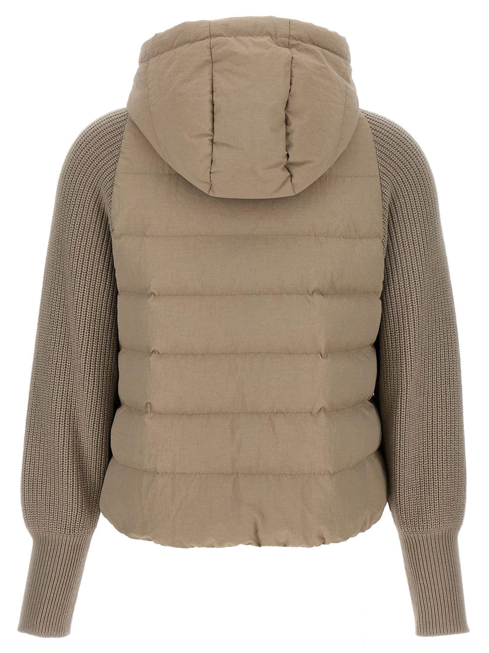 Brunello Cucinelli Two-Material Puffer Jacket Size M / US 6-8 / IT 42-44 - 2 Thumbnail