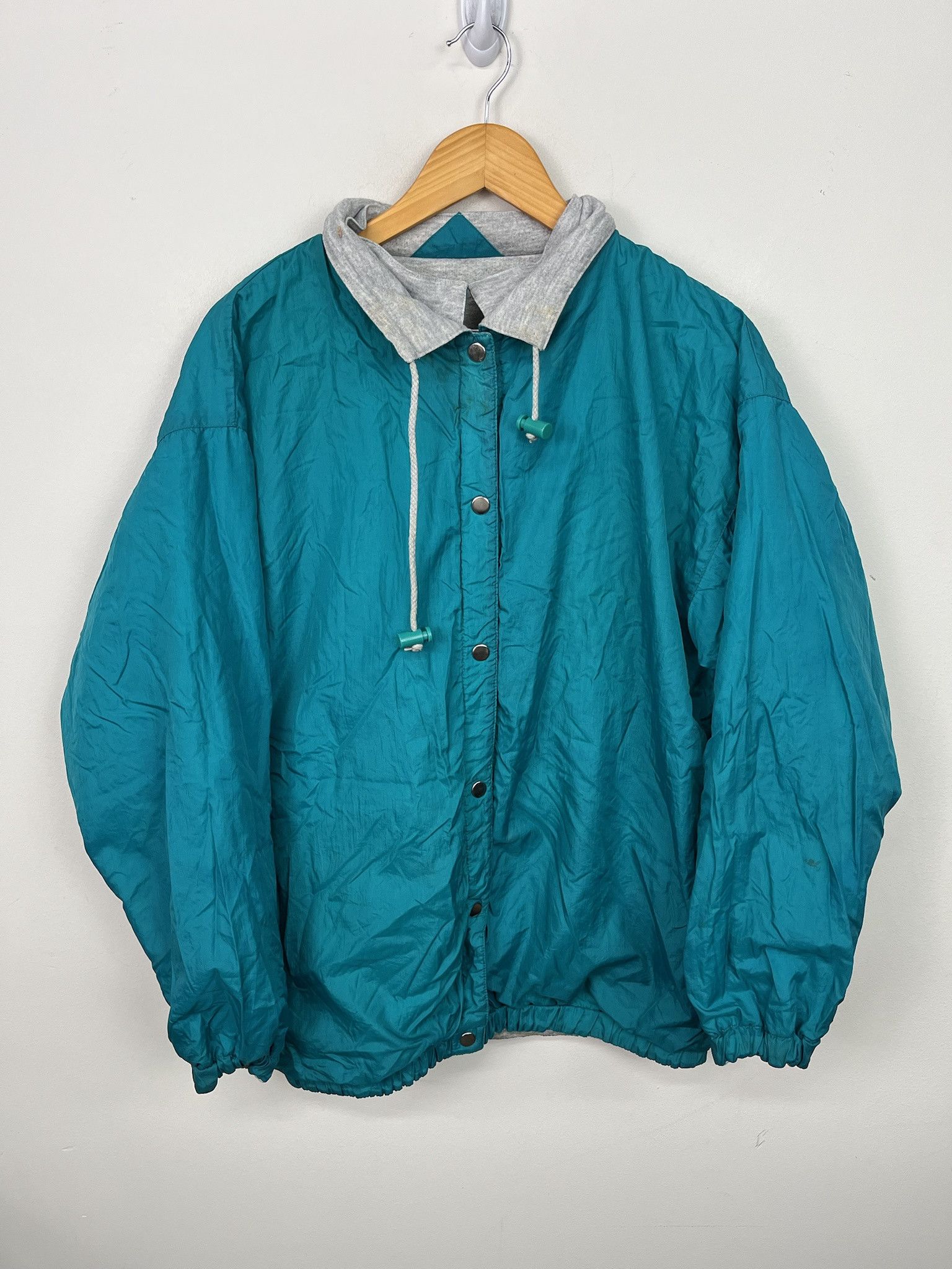 Vintage Vintage 90s Sweatshirt Windbreaker Reversible Jacket Size M Size US M / EU 48-50 / 2 - 4 Thumbnail
