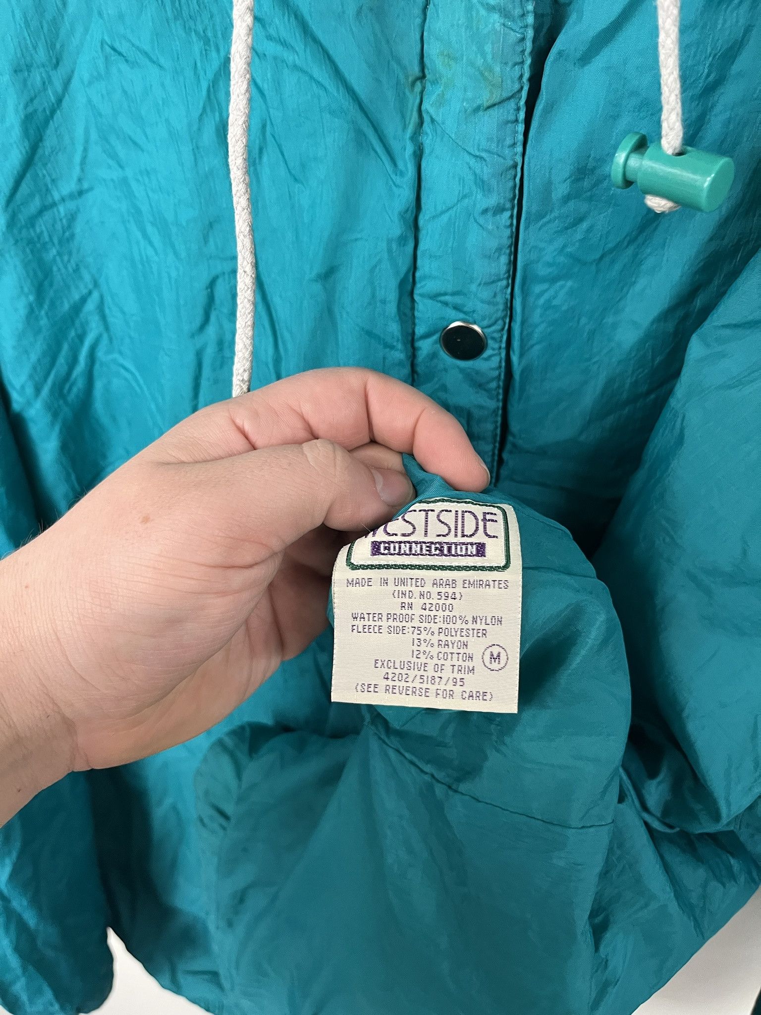 Vintage Vintage 90s Sweatshirt Windbreaker Reversible Jacket Size M Size US M / EU 48-50 / 2 - 5 Thumbnail