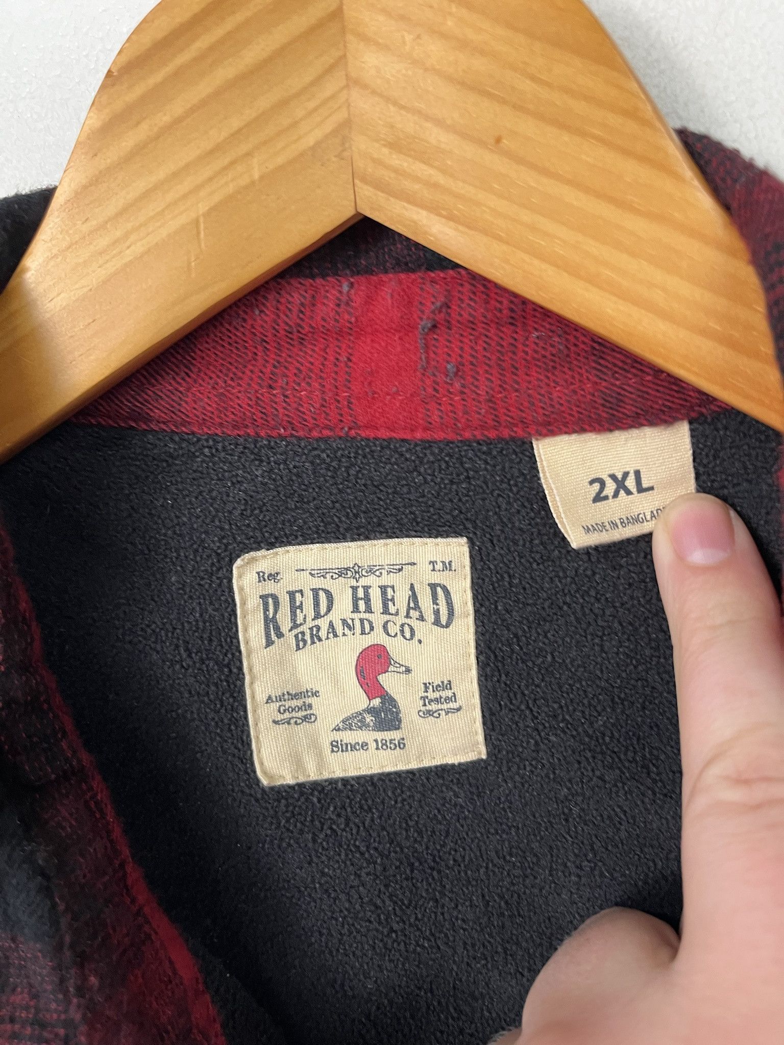 Vintage Vintage 90 Red Head Fleece Lined Buffalo Plaid Flannel Size XXL Size US XXL / EU 58 / 5 - 2 Thumbnail