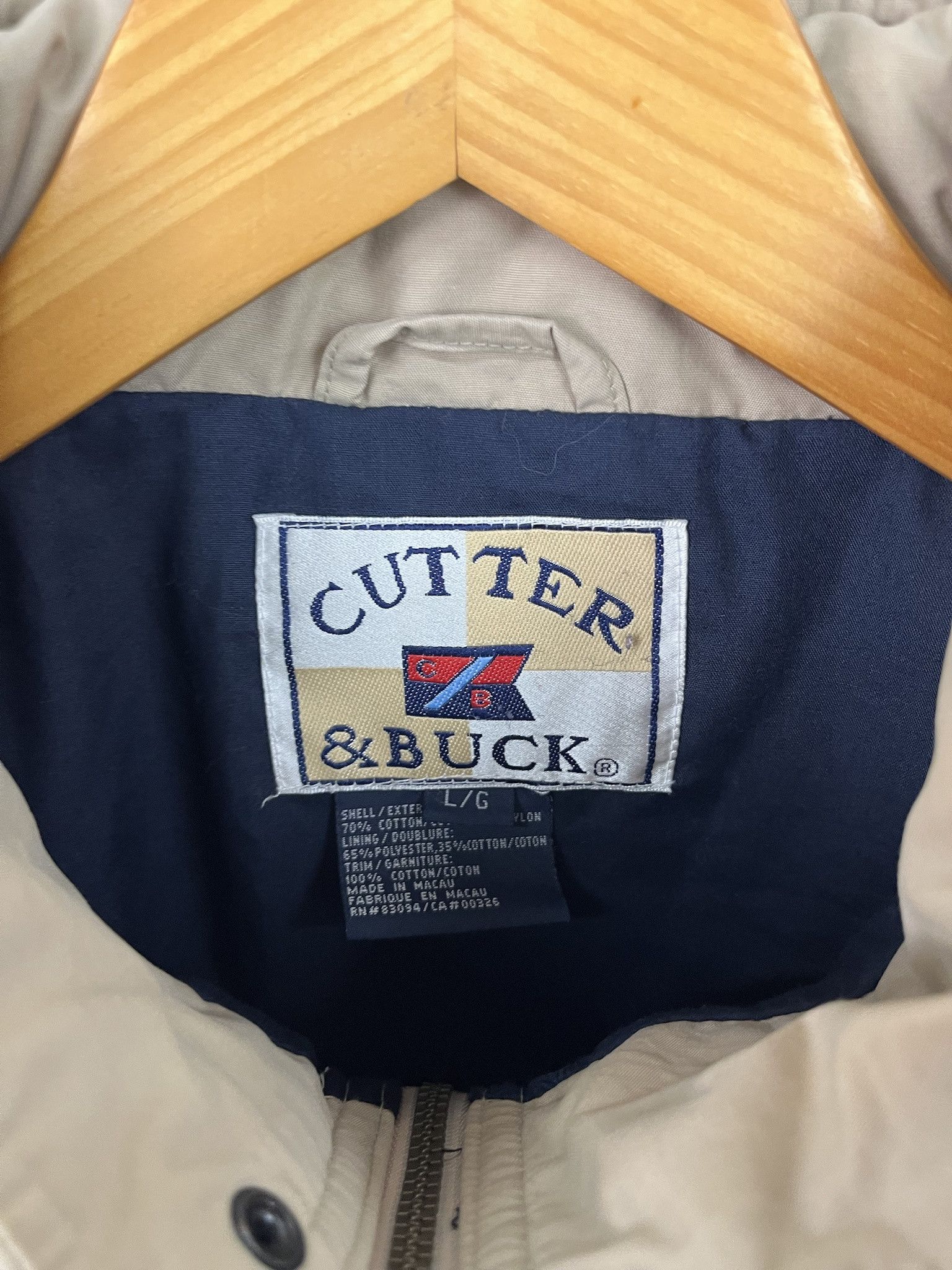 Vintage Vintage 90s Mens Light Jacket Cutter and Buck Tan Windbreaker Size L Size US L / EU 52-54 / 3 - 2 Thumbnail