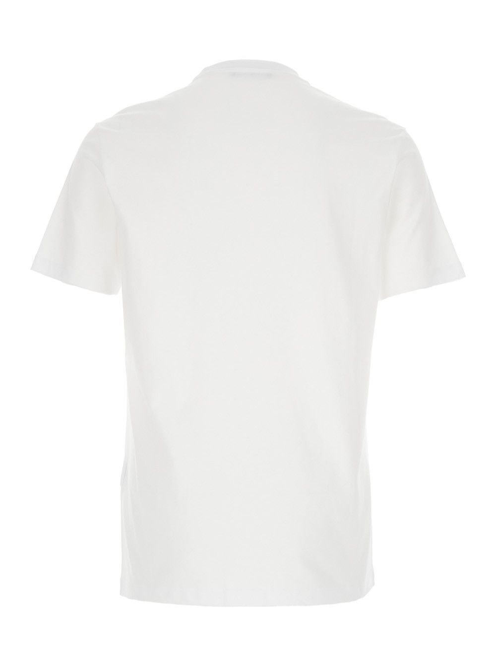 Versace White Crewneck T-Shirt with Medusa Embroidery on the Front in Cotton Man Size US S / EU 44-46 / 1 - 2 Thumbnail