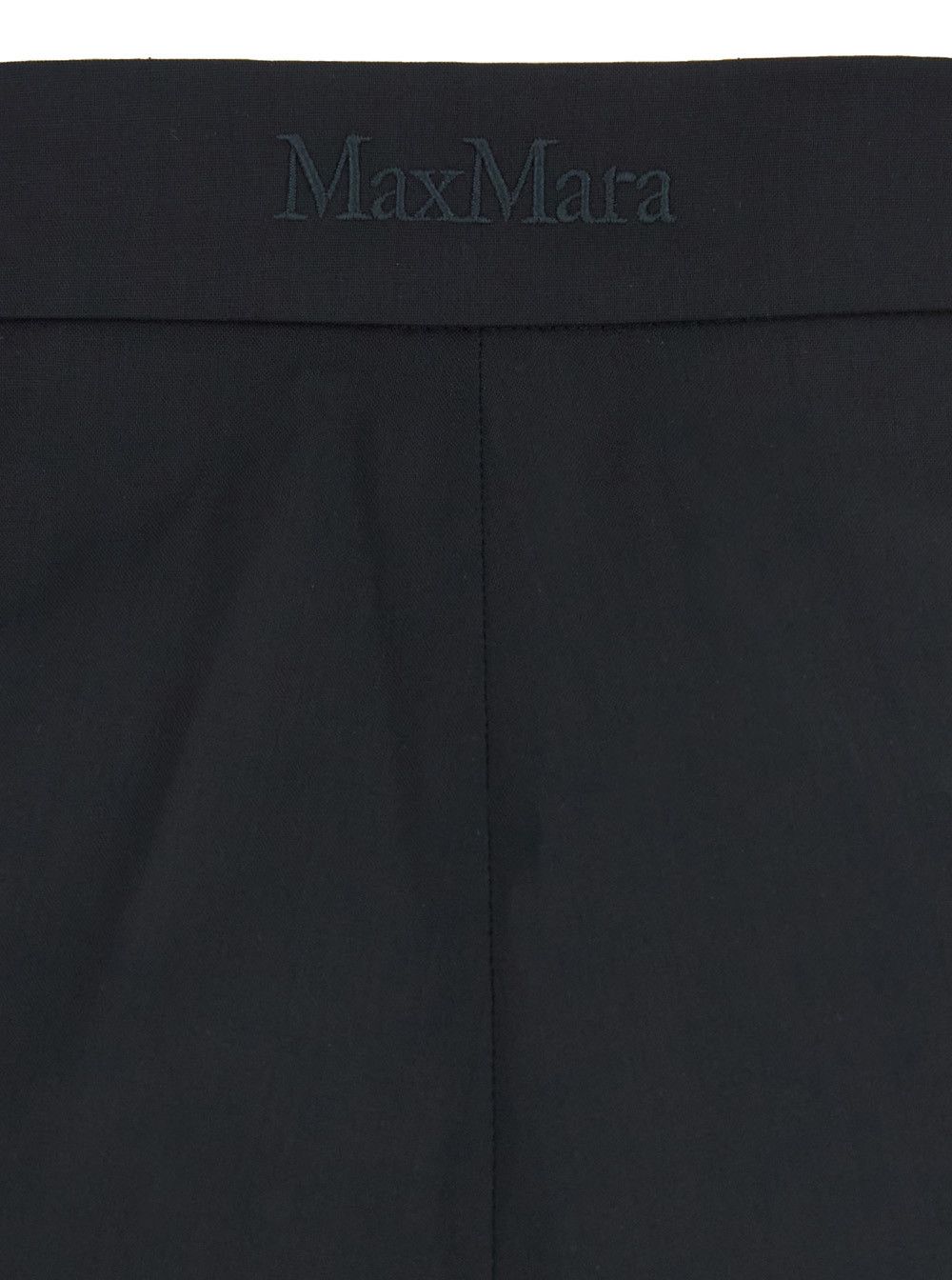 Max Mara 'Fernet' Black Pants with Wide Leg and Logo Lettering on the Rear in Wool Woman Size 30" / US 8 / IT 44 - 4 Thumbnail