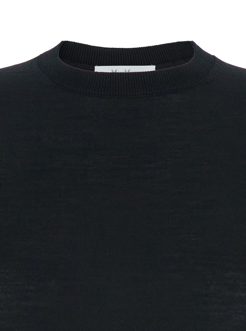 Max Mara 'Gerico' Black Crewneck Sweater with Short Sleeves in Wool Woman Size L / US 10 / IT 46 - 3 Thumbnail