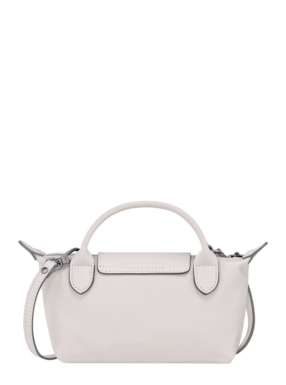 Longchamp 'Le Pliage Xtra' White Handbag with Embossed Logo in Leather Woman Size ONE SIZE - 3 Thumbnail