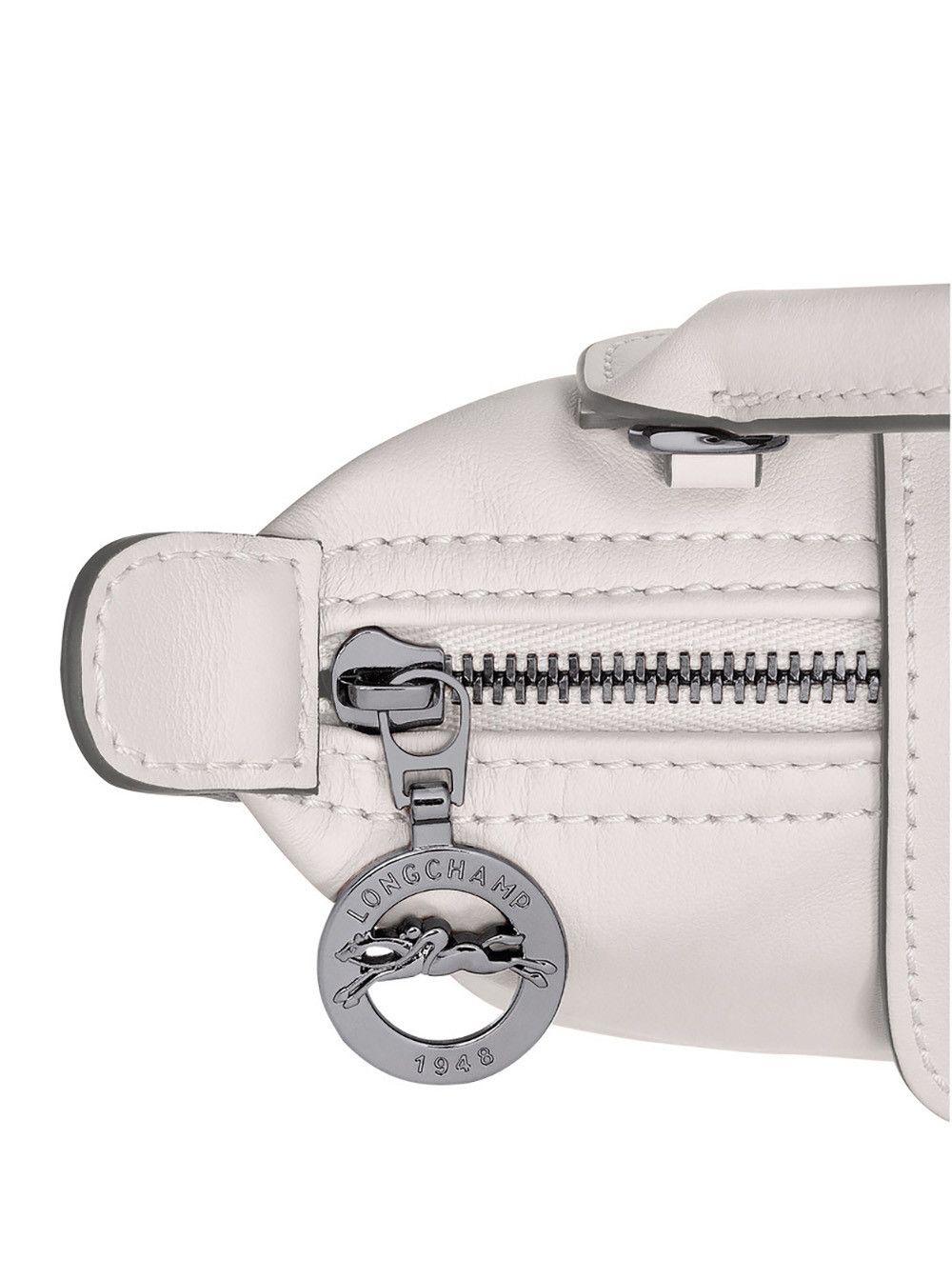 Longchamp 'Le Pliage Xtra' White Handbag with Embossed Logo in Leather Woman Size ONE SIZE - 4 Thumbnail