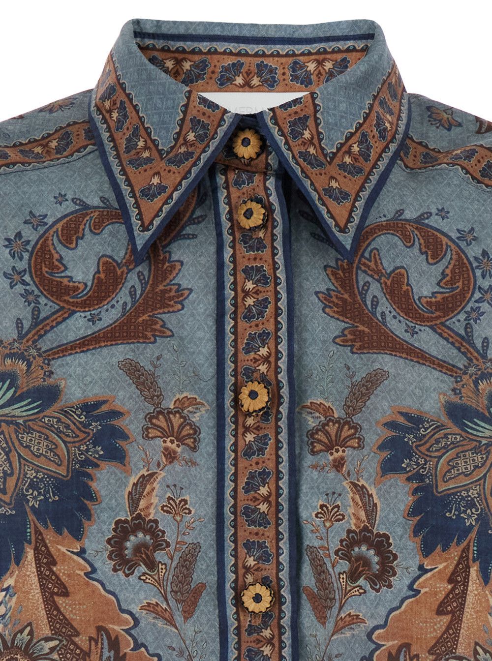 Zimmermann 'Ascension' Multicolor Shirt with Classic Collar and All-Over Print in Silk Woman Size S / US 4 / IT 40 - 3 Thumbnail