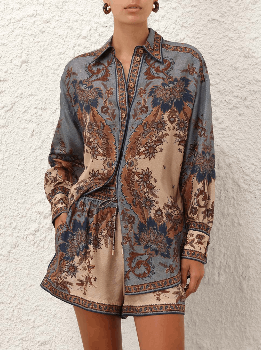 Zimmermann 'Ascension' Multicolor Shirt with Classic Collar and All-Over Print in Silk Woman Size S / US 4 / IT 40 - 4 Thumbnail