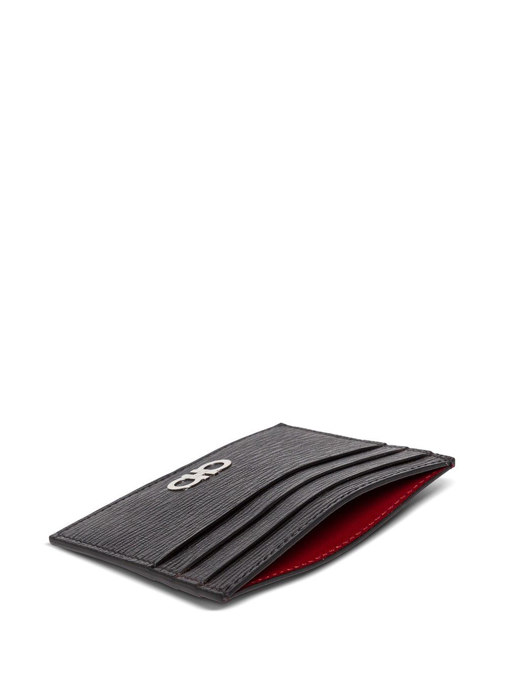 Salvatore Ferragamo 'Revival' Black Cardholder with Gancini buckle on the front in Leather Man Size ONE SIZE - 3 Thumbnail
