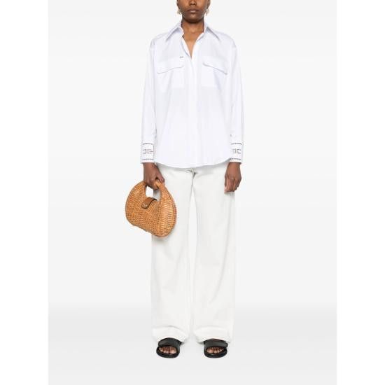 Elisabetta Franchi ELISABETTA FRANCHI Women Shirts CA121 BIANC WHITE Size XS / US 0-2 / IT 36-38 - 2 Thumbnail
