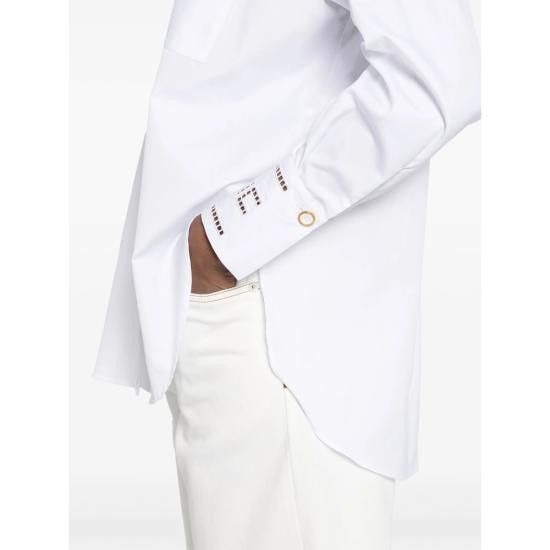 Elisabetta Franchi ELISABETTA FRANCHI Women Shirts CA121 BIANC WHITE Size M / US 6-8 / IT 42-44 - 4 Thumbnail