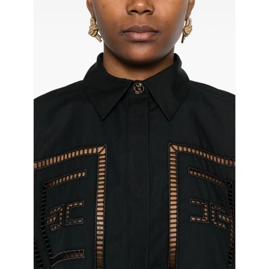 Elisabetta Franchi ELISABETTA FRANCHI Women Shirts CA050 NERO BLACK Size M / US 6-8 / IT 42-44 - 4 Thumbnail