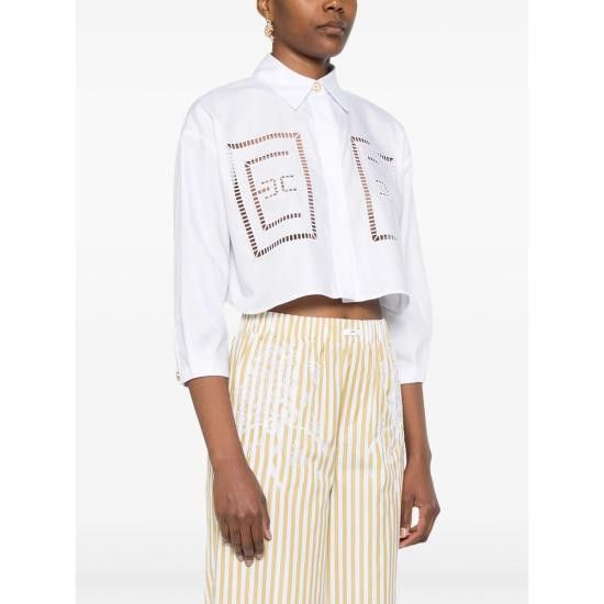 Elisabetta Franchi ELISABETTA FRANCHI Women Shirts CA050 BIANC WHITE Size M / US 6-8 / IT 42-44 - 2 Thumbnail