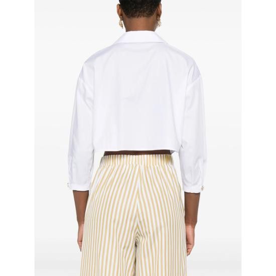Elisabetta Franchi ELISABETTA FRANCHI Women Shirts CA050 BIANC WHITE Size M / US 6-8 / IT 42-44 - 4 Thumbnail