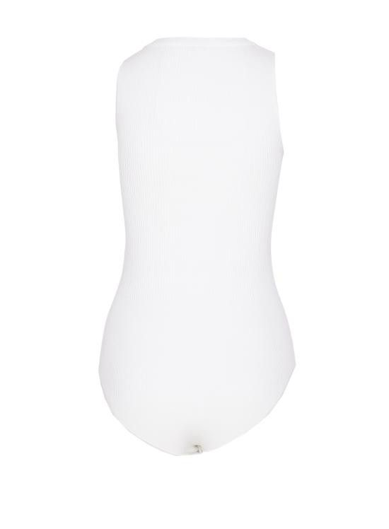 Alaia ALAIA Women Bodysuit Tops AA9B0353K017A 000 White Size S / US 4 / IT 40 - 2 Thumbnail