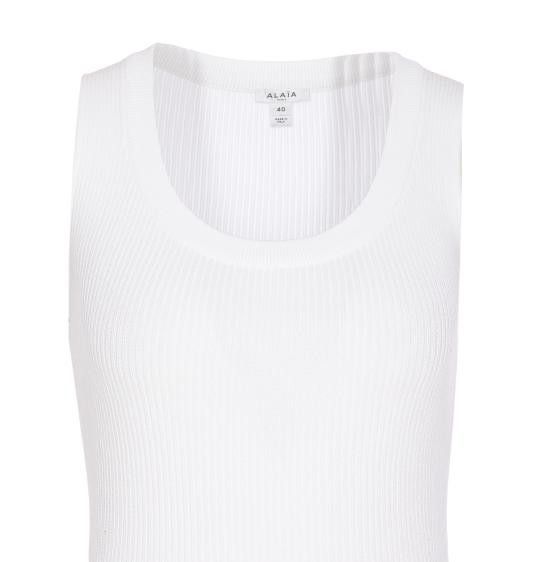 Alaia ALAIA Women Bodysuit Tops AA9B0353K017A 000 White Size S / US 4 / IT 40 - 4 Thumbnail