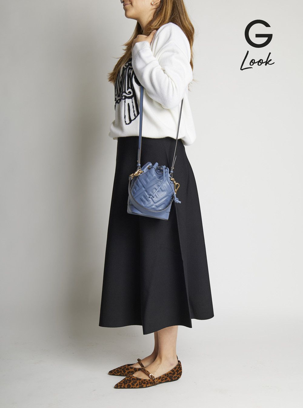 Fendi 'Mon Tresor' Blue Mini Handbag with Adjustable and Removable Shoulder Strap and All-Over Embossed FF Motif in Leather Woman Size ONE SIZE - 7 Thumbnail
